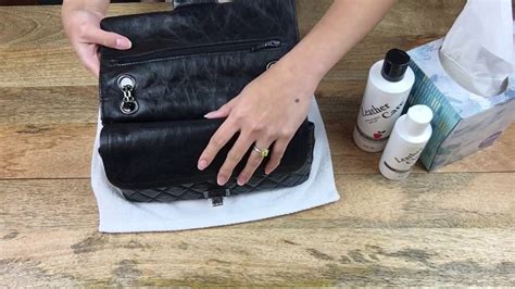 how to clean black spots on strap chanel|chanel leather bag cleaning.